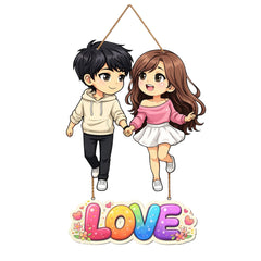 Valentine Day Special Premium Couple Wall Hanging Forever Together Romantic Heart Design | Valentine Gift for Girlfriend, Boyfriend, Husband & Wife