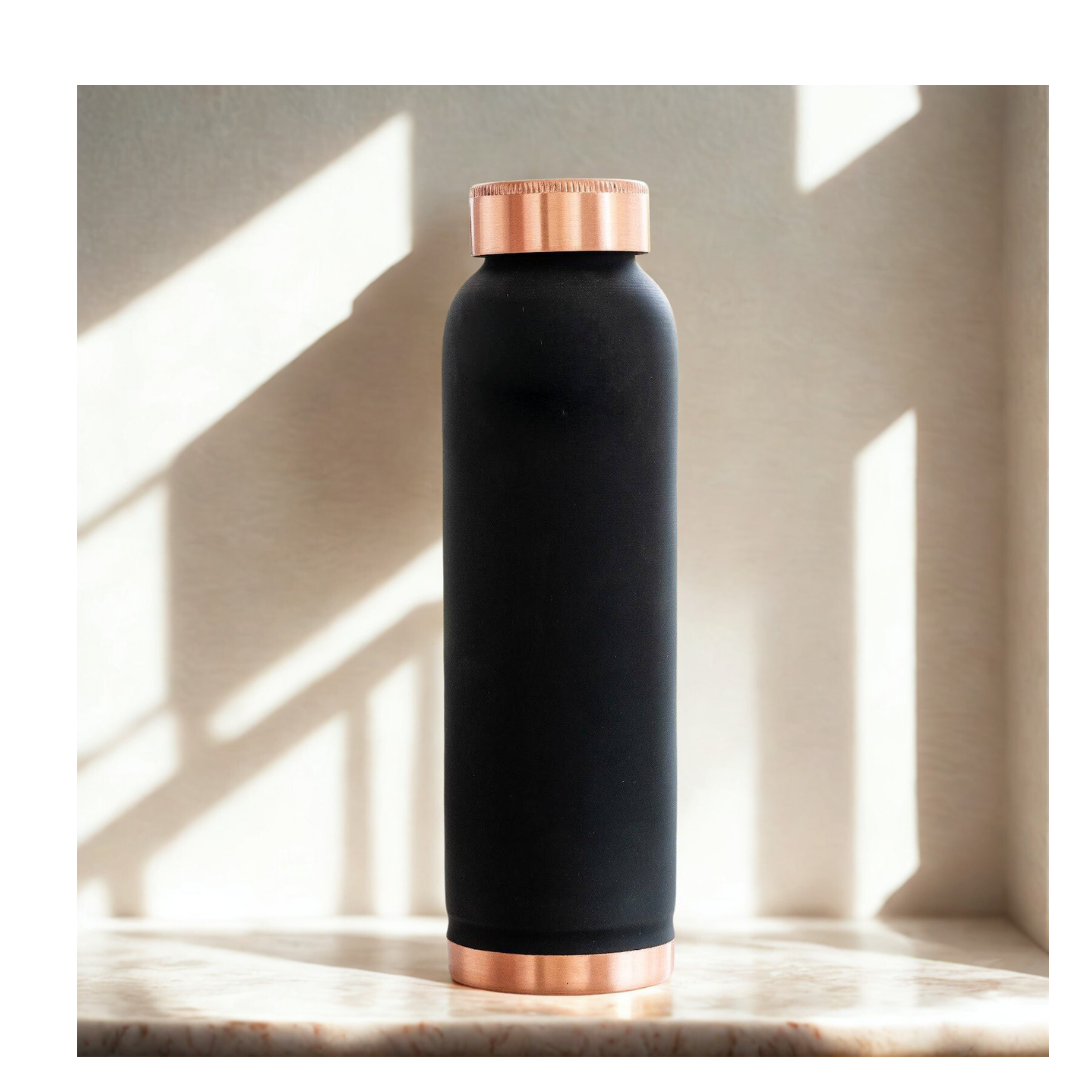 Pure Copper Water Bottle 900 ML  Soft Silk Finish Copper Drinking Bottle