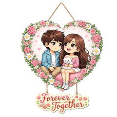Fashcraft Premium Couple Wall Hanging – Forever Together Romantic Wall Décor | Valentine Gift for Girlfriend, Boyfriend, Husband & Wife