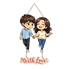 Premium Couple Wall Hanging for Home Decor | Couple Gifts Forever Together Couple Design, Valentine Gift Item for Girlfriend/Boyfriend/Husband Wife Living Room Decoration