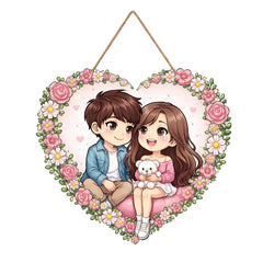 Valentine Day Special Premium Couple Wall Hanging Forever Together Romantic Heart Design | Valentine Gift for Girlfriend, Boyfriend, Husband & Wife