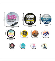 Fashcraft Decorative Wooden Quotes Wall Hanging – Modern Wall Art for Home & Office | Living Room & Bedroom Décor | Pack of 11 Pieces (WPS_138N)