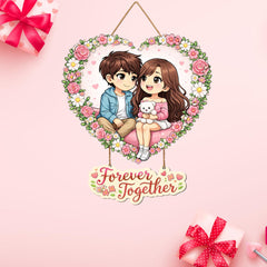 Fashcraft Premium Couple Wall Hanging – Forever Together Romantic Wall Décor | Valentine Gift for Girlfriend, Boyfriend, Husband & Wife