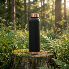 Pure Copper Water Bottle 900 ML  Soft Silk Finish Copper Drinking Bottle