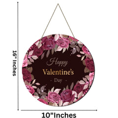 Fashcraft Premium Valentine’s Day Wooden Couple Wall Hanging – Printed Love Couples Wall Décor for Home & Office | 16-Inch Romantic Gift