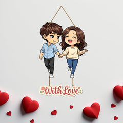 Premium Couple Wall Hanging for Home Decor | Couple Gifts Forever Together Couple Design, Valentine Gift Item for Girlfriend/Boyfriend/Husband Wife Living Room Decoration