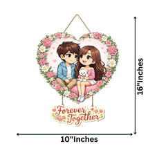 Fashcraft Premium Couple Wall Hanging – Forever Together Romantic Wall Décor | Valentine Gift for Girlfriend, Boyfriend, Husband & Wife