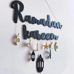 Ramadan Decorations for Home | Ramadan Kareem Hanging Door Sign | Islamic Décor for Ramadan & Eid