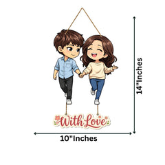 Premium Couple Wall Hanging for Home Decor | Couple Gifts Forever Together Couple Design, Valentine Gift Item for Girlfriend/Boyfriend/Husband Wife Living Room Decoration