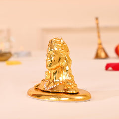 Adiyogi Shiva Idol – Metal Shine Mahadev Statue for Car Dashboard, Home Pooja, Lord Shankara Decorative Showpiece, Spiritual Home Decor