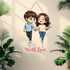 Premium Couple Wall Hanging for Home Decor | Couple Gifts Forever Together Couple Design, Valentine Gift Item for Girlfriend/Boyfriend/Husband Wife Living Room Decoration