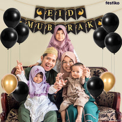 Ramadan Party Decorations Set – Ramadan Kareem Banner & Eid Mubarak Props Combo (17 Pcs) Home Décor