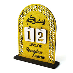 Ramadan Kareem Countdown Calendar | Ramadan to Eid Mubarak Table Décor | Islamic Home Decoration