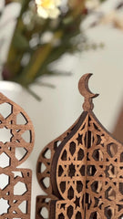 Minaret Shape Wood DIY Art & Craft Base Set for Painting & Resin Work | 11x4 & 10x3.5 Inches | 2.7mm Thickness | Pack of 2 | Cliths