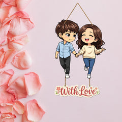 Premium Couple Wall Hanging for Home Decor | Couple Gifts Forever Together Couple Design, Valentine Gift Item for Girlfriend/Boyfriend/Husband Wife Living Room Decoration