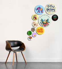 Fashcraft Decorative Wooden Wall Hanging – Modern Quotes Wall Art for Home & Office | Living Room & Bedroom Décor | Pack of 11 Pieces (WPS_139N)