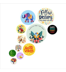 Fashcraft Decorative Wooden Wall Hanging – Modern Quotes Wall Art for Home & Office | Living Room & Bedroom Décor | Pack of 11 Pieces (WPS_139N)