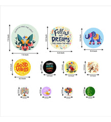 Fashcraft Decorative Wooden Wall Hanging – Modern Quotes Wall Art for Home & Office | Living Room & Bedroom Décor | Pack of 11 Pieces (WPS_139N)