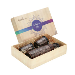 Pure Copper Designer Water Bottle with Advanced Leak Proof Protection, Ayurveda and Yoga Health Benefits. with 2 tumbler Set