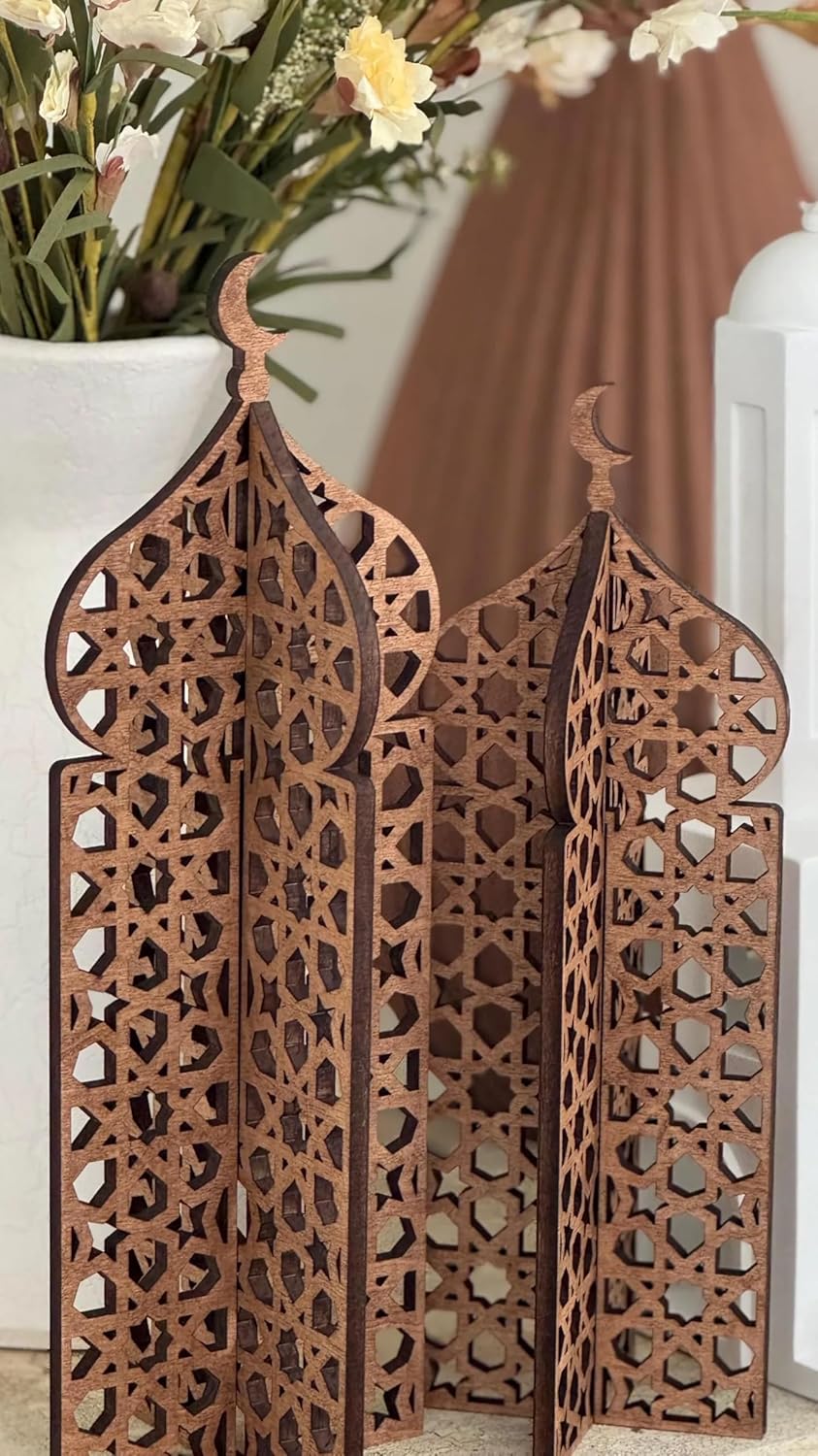 Minaret Shape Wood DIY Art & Craft Base Set for Painting & Resin Work | 11x4 & 10x3.5 Inches | 2.7mm Thickness | Pack of 2 | Cliths