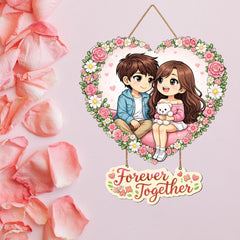 Fashcraft Premium Couple Wall Hanging – Forever Together Romantic Wall Décor | Valentine Gift for Girlfriend, Boyfriend, Husband & Wife