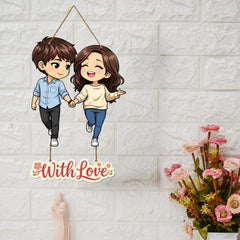Premium Couple Wall Hanging for Home Decor | Couple Gifts Forever Together Couple Design, Valentine Gift Item for Girlfriend/Boyfriend/Husband Wife Living Room Decoration