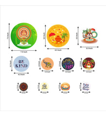 Fashcraft Decorative Wooden Wall Hanging – Stylish Modern Wall Art for Home & Office | Living Room & Bedroom Décor | Pack of 11 Pieces (WPS_145N)