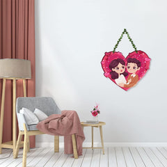 Fashcraft Wood Couple Wall Hanging for Home Decor – Valentine Gift for Girlfriend, Boyfriend, Husband & Wife | Romantic Bedroom & Living Room Art