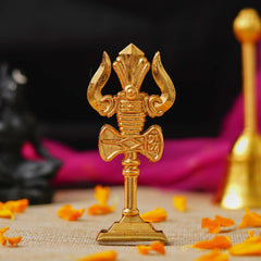 اللورد شيفا تريشول المعدني الفاخر مع دامرو على الحامل