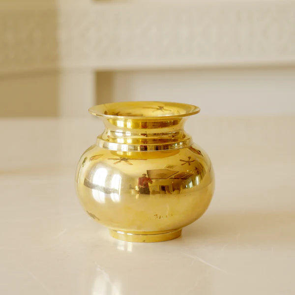 Pure Brass Pitcher (Lota/Kalash) | Traditional Water Pot for Pooja & Home Use