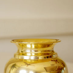 Pure Brass Pitcher (Lota/Kalash) | Traditional Water Pot for Pooja & Home Use