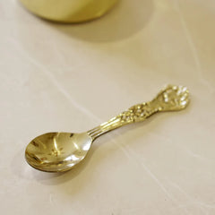 Etched Brass Masala Dabba (7 Inch) | Traditional Indian Spice Box