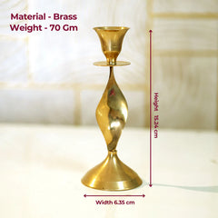 Pure Brass Candle Holder | Traditional Pital Candle Stand for Home Décor