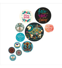 Fashcraft Decorative MDF Wooden Quotes Wall Hanging – Modern Wall Art for Home & Office | Living Room & Bedroom Décor | Pack of 11 Pieces (WPS_140N)