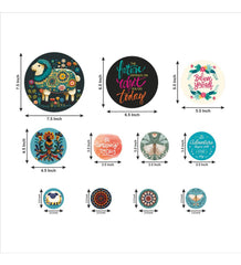 Fashcraft Decorative MDF Wooden Quotes Wall Hanging – Modern Wall Art for Home & Office | Living Room & Bedroom Décor | Pack of 11 Pieces (WPS_140N)