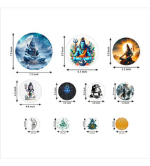 Fashcraft Decorative Wooden Wall Hanging – Stylish Modern Wall Art for Home & Office | Living Room & Bedroom Décor | Pack of 11 Pieces (WPS_144N)