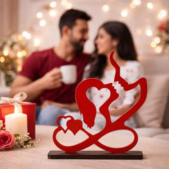Fashcraft Infinity Romantic Couple Wooden Showpiece – Valentine Gifts for Girlfriend, Wife, Husband & Boyfriend | Tabletop Home Décor