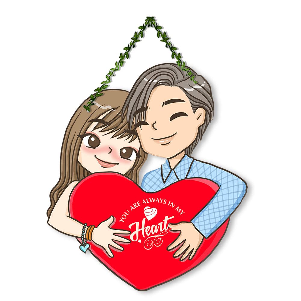 Fashcraft Love Heart Wall Hanging for Home Decor – Valentine Gift for Girlfriend, Boyfriend, Husband & Wife | Romantic Bedroom & Living Room Wall Art