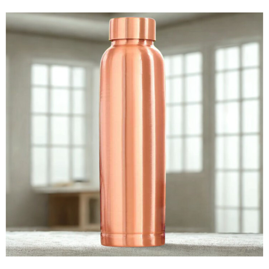 Doctor’s Choice Pure Copper Water Bottle with Ergonomic Design – Matt Finish – 750 ML