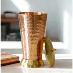 Pure Copper Tumbler | Ayurvedic Drinking Cup for Water, Health & Home Use