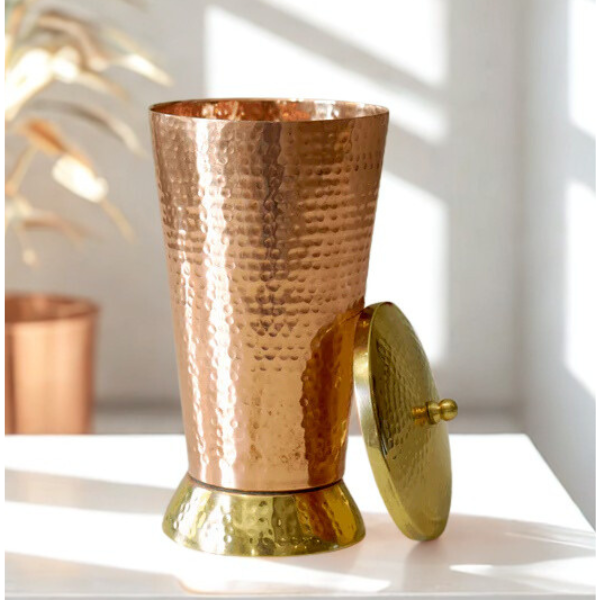 Pure Copper Tumbler | Ayurvedic Drinking Cup for Water, Health & Home Use