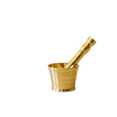 Brass Mortar & Pestle (Khalbatta / Imam Dasta) | Traditional Indian Spice Crusher