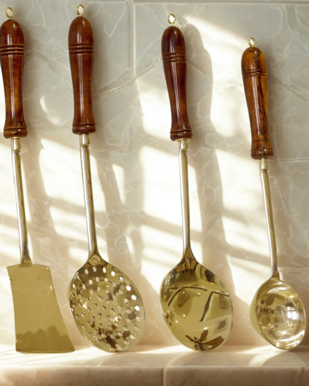 Pure Brass Cooking Utensil Set | Traditional Indian Kitchen Cutlery
