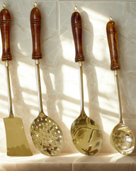 Pure Brass Cooking Utensil Set | Traditional Indian Kitchen Cutlery
