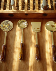 Pure Brass Cooking Utensil Set | Traditional Indian Kitchen Cutlery