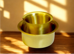 Pure Brass Coffee Dabra Set-Matte Finish Traditional South Indian Filter Coffee Cup