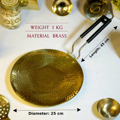 Pure Brass Roti Tawa | Traditional Indian Flatbread Pan for Roti & Chapati