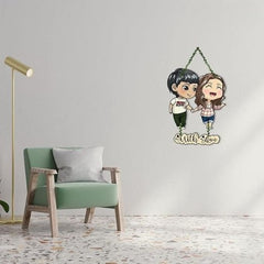 Fashcraft Couple Wall Hanging for Home Decor – Valentine’s Day Gift for Girlfriend, Boyfriend, Husband & Wife | Romantic Bedroom Art