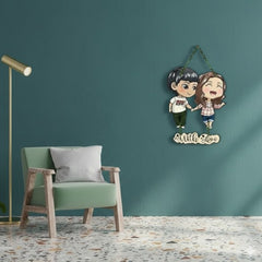 Fashcraft Couple Wall Hanging for Home Decor – Valentine’s Day Gift for Girlfriend, Boyfriend, Husband & Wife | Romantic Bedroom Art