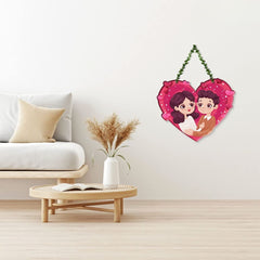 Fashcraft Wood Couple Wall Hanging for Home Decor – Valentine Gift for Girlfriend, Boyfriend, Husband & Wife | Romantic Bedroom & Living Room Art